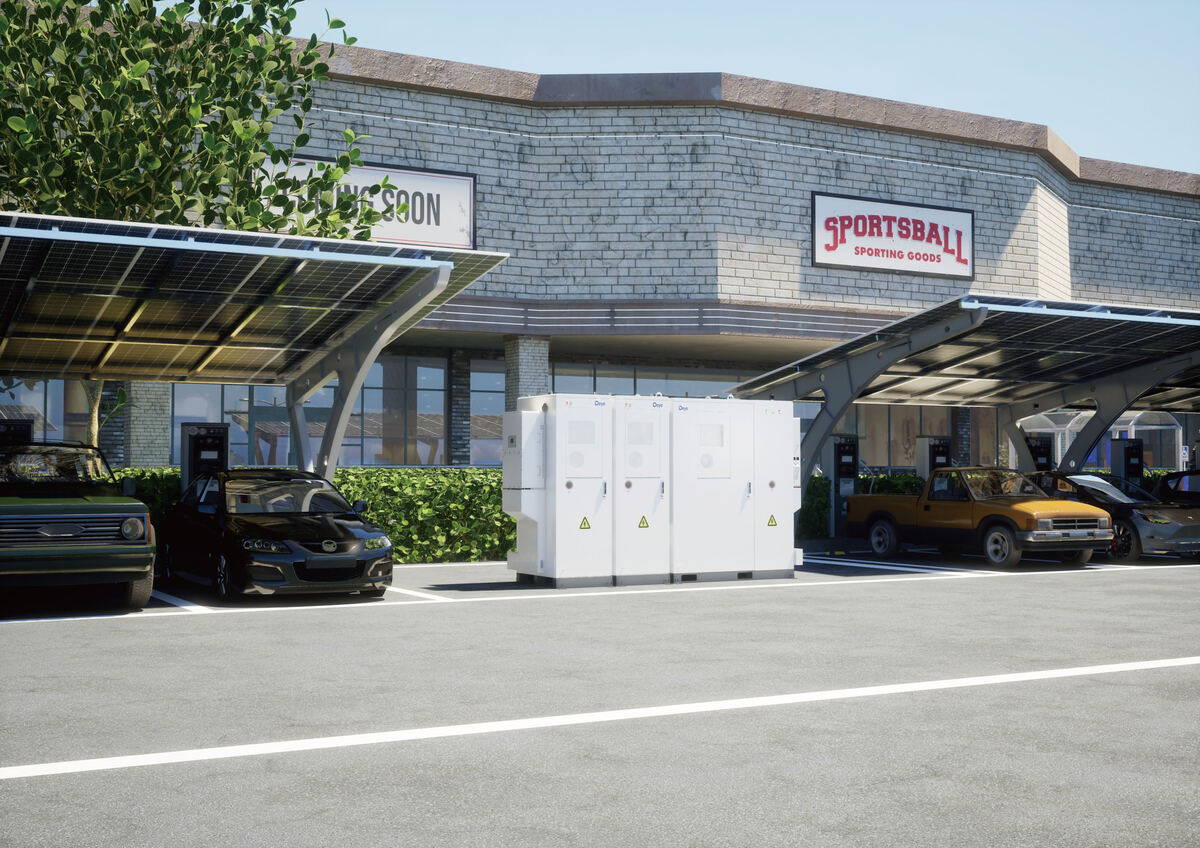 Deye GE-F Series cabinet BESS at commercial site
