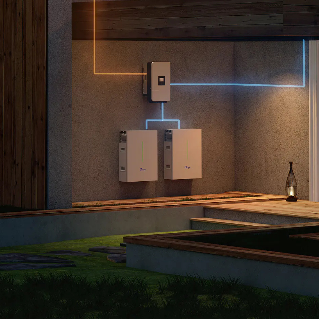 Deye system installed outdoors providing blackstart backup