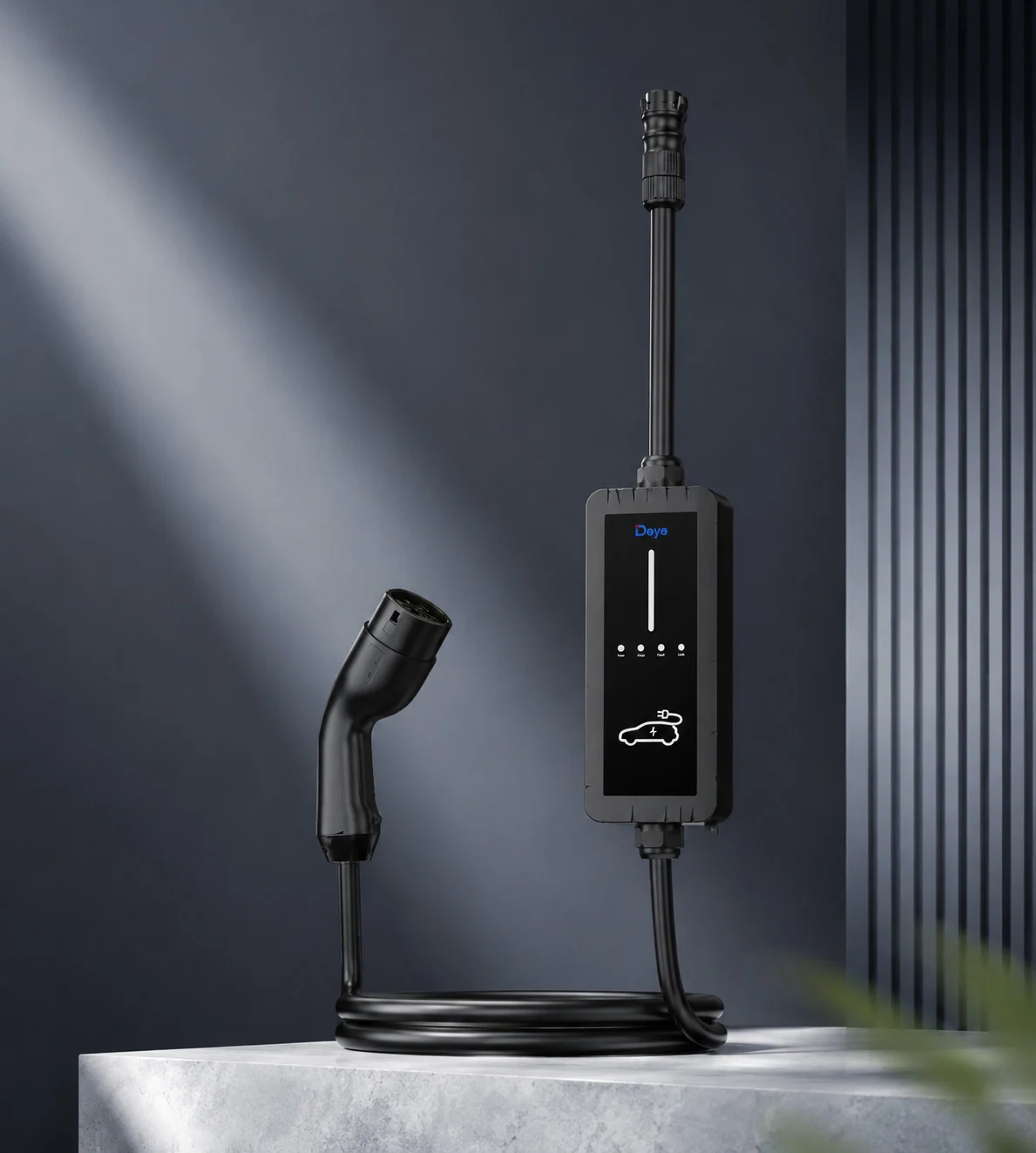 Deye Smart EV Charger with tethered Type 2 gun